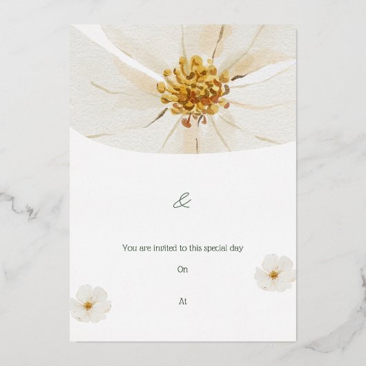 特別な日へのご招待 箔招待状 (正面)