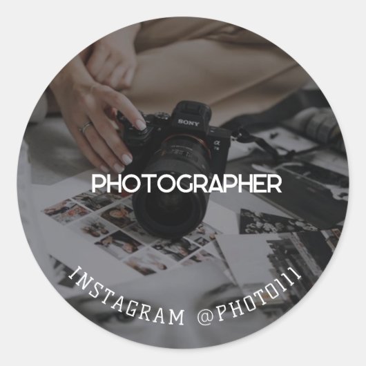 特別な日を捉えて。プロの写真撮影 ラウンドシール (正面)