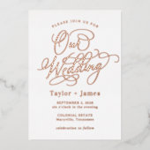 特別な日フォイルエレガントウェディング実在招待状 箔招待状 (正面)