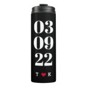 特別な日付 |写真カスタムコラージュ黒 タンブラー (正面)