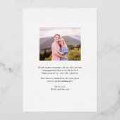 特別な日実在フォイルフォトサンキューカード 箔招待状 (裏面)