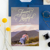 特別な日実在フォイルフォトサンキューカード 箔招待状