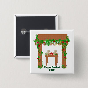 特別な日幸せなSukkot 缶バッジ