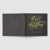 特別な日編集可能カラーフォイル結婚ズゲストブック ゲストブック (全面)