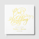 特別な日編集可能カラーフォイル結婚ズゲストブック ゲストブック (正面)