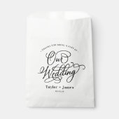 特別な日編集可能カラー結婚式の引き出物バッグ フェイバーバッグ (正面)