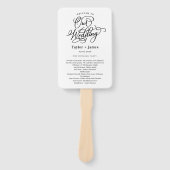 特別な日編集可能カラー結婚式 プログラム ハンドファン (正面)