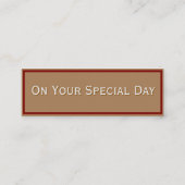 特別な日/ハッピーバースデー スキニー名刺 (裏面)