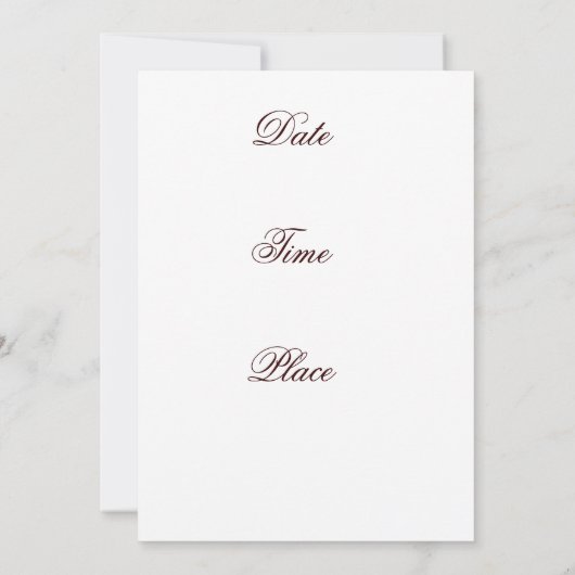 特別な日 招待状 (裏面)