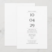 特別な日 現代 シンプル 婚約パーティー 招待状 (正面/裏面)