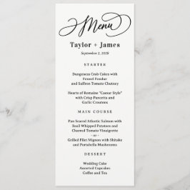 特別な日EDITABLE COLORの結婚メニューカード プログラム