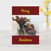 *特別な時間 – 特別な*家族*メリークリスマス カード (黄色い花)