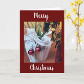 *特別な時間 – 特別な*家族*メリークリスマス カード (黄色い花)