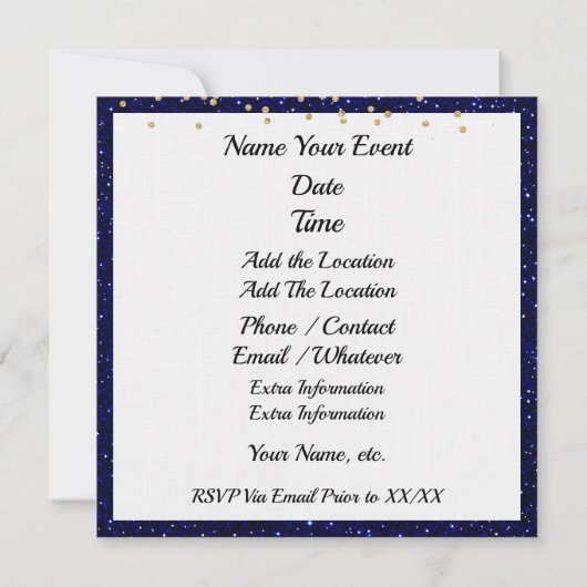 特別な時 招待状 (裏面)