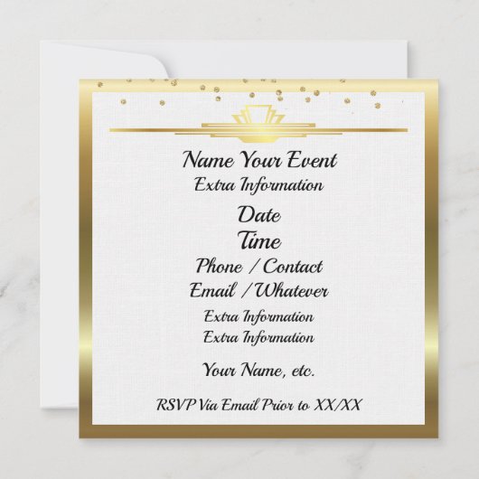 特別な時 招待状 (裏面)