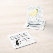 特別な機会に訪れる猫のためのワおもしろいイン スクエアペーパーコースター (インサイチュ)