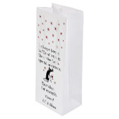 特別な機会に訪れる猫のためのワおもしろいイン ワインギフトバッグ (正面アングル)