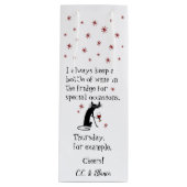 特別な機会に訪れる猫のためのワおもしろいイン ワインギフトバッグ (正面)