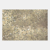 特別な機会のためのセクインをテーマにした金ゴールドギフトラップ ラッピングペーパーシート (正面3)