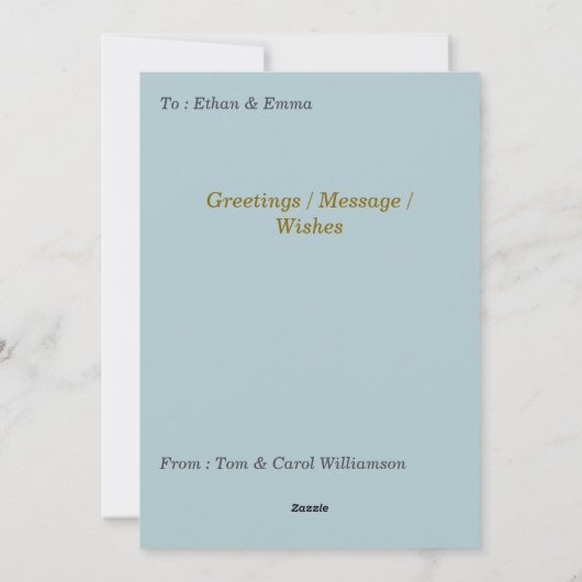 特別な機会の挨拶の汎用カスタム シーズンカード (裏面)