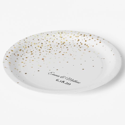 特別な機会パーソナライズされたプチスターズ ペーパープレート (アングル)