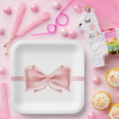 特別な機会ピンクボウ印刷紙プレート ペーパープレート (パーティー)