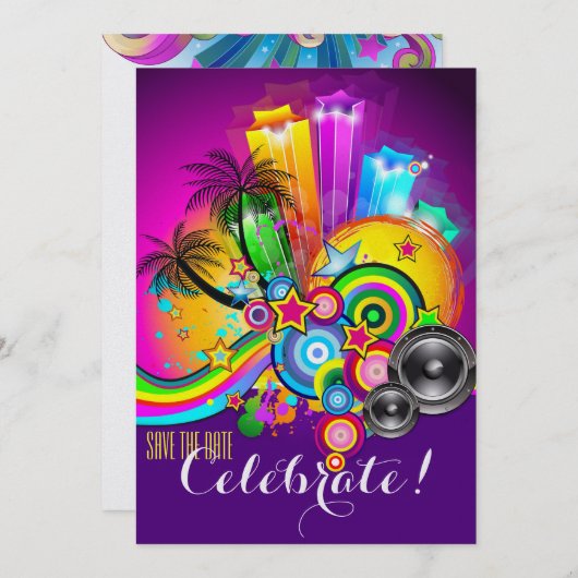 特別な機会招待状- SRF セーブザデート (正面/裏面)