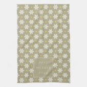 特別な母の日の贈り物 - 名入れダaisy キッチンタオル (縦)