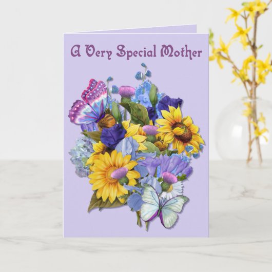 特別な母の日 カード (黄色い花)