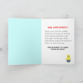 特別な母の黄色の孵化した雛カラフル卵 シーズンカード (内部)