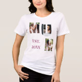 特別な母への写真コラージュ 母の日 トライブレンドTシャツ (正面)