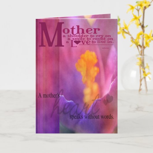 特別な母 カード (黄色い花)