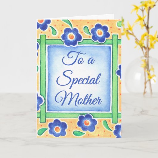 特別な母 カード (黄色い花)