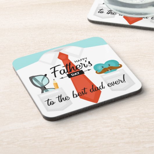 特別な父の日に最高のパパへ コースター (左側)