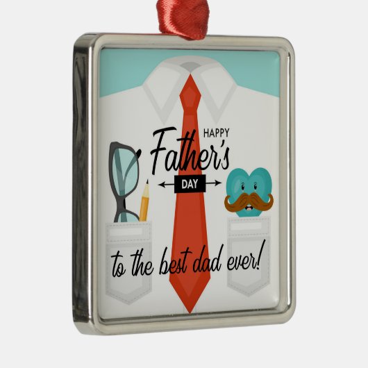 特別な父の日に最高のパパへ メタルオーナメント (右)