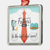 特別な父の日に最高のパパへ メタルオーナメント (左)