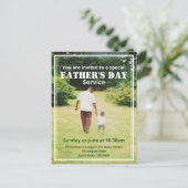 特別な父の日のサービスの写真カスタム インビテーションポストカード (スタンド正面)