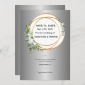 特別な瞬間: 結婚式のお知らせ 招待状 (正面/裏面)