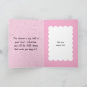 特別な祖母の花ピンクの誕生日のために カード (内部)