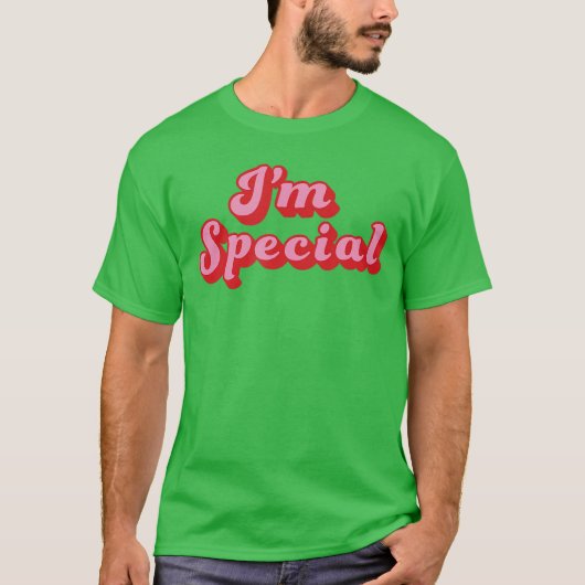 特別な私 レトロ ヴィンテージ スタイルのデザイン Tシャツ (正面)