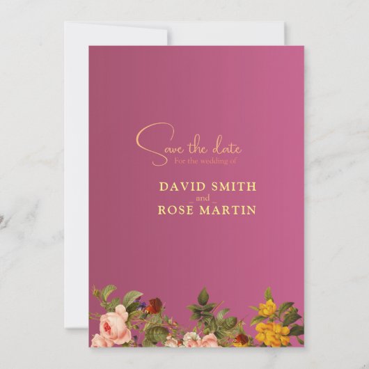 特別な結婚式の招待状でゲストに最初の印象を与える 招待状 (裏面)