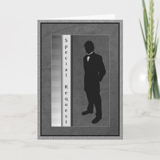 特別な結婚式の新郎 招待状 (正面)