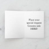 特別な結婚式の新郎 招待状 (内部)