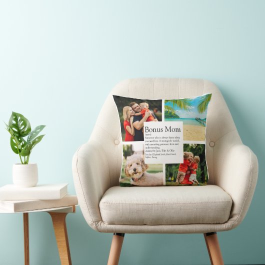 特別な義理の母への写真4枚のカスタムギフト クッション (椅子)