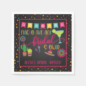 特別な花嫁のための平均以上のシャワーナプキン - 黒 スタンダードカクテルナプキン (正面)