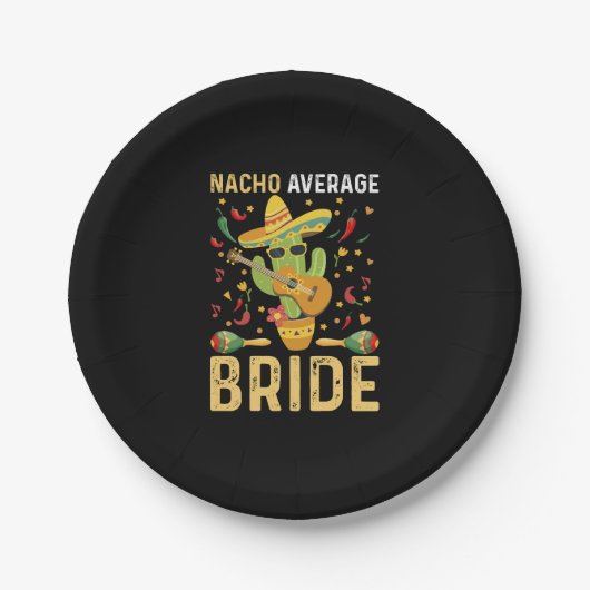 特別な花嫁の五月五日メキシコ風ウェディング ペーパープレート (正面)