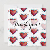 特別な花形の招待カード 招待状 (裏面)