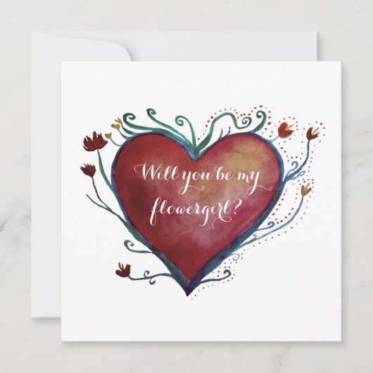 特別な花形の招待カード 招待状 (正面)