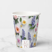 特別な行事に合わせた花のカスタマイズ 紙コップ (裏面)