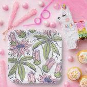 特別な行事のための飾りの花 - ピンク ペーパープレート (パーティー)